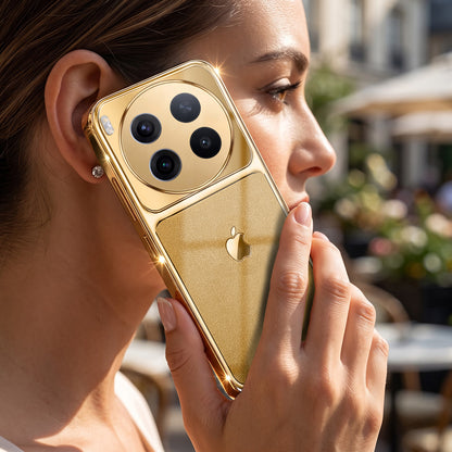 Vivo X300 Pro 5G Royal Touch Apple Gold Electroplated Glass Phone Back Case
