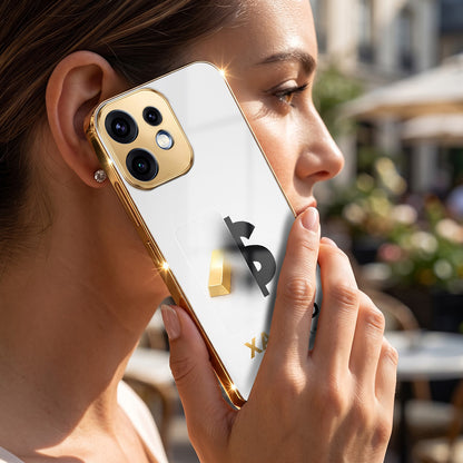 Oppo Reno 16 5G Luxury XAU/USD Gold Electroplated Glass Phone Back Case