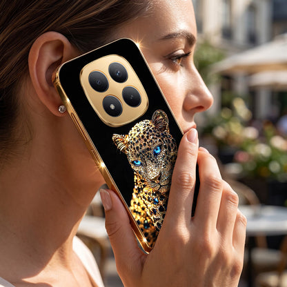 Redmi Note 15 Pro+ 5G Panther Gold Electroplated Glass Phone Back Case