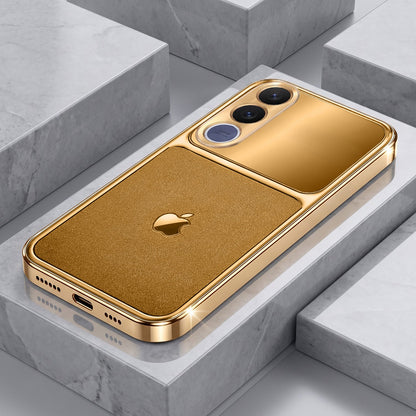 Vivo V70 FE 5G Royal Touch Apple Gold Electroplated Glass Phone Back Case