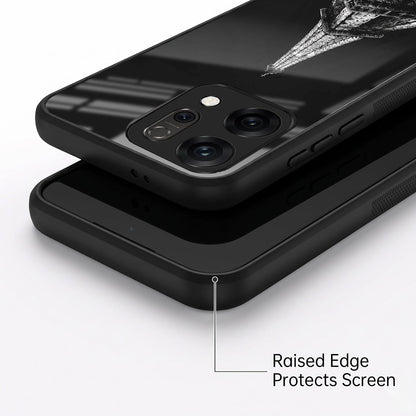 Oppo Reno 14 5G Premium Acrylic Shockproof Glass Back Case (Eiffel Tower)