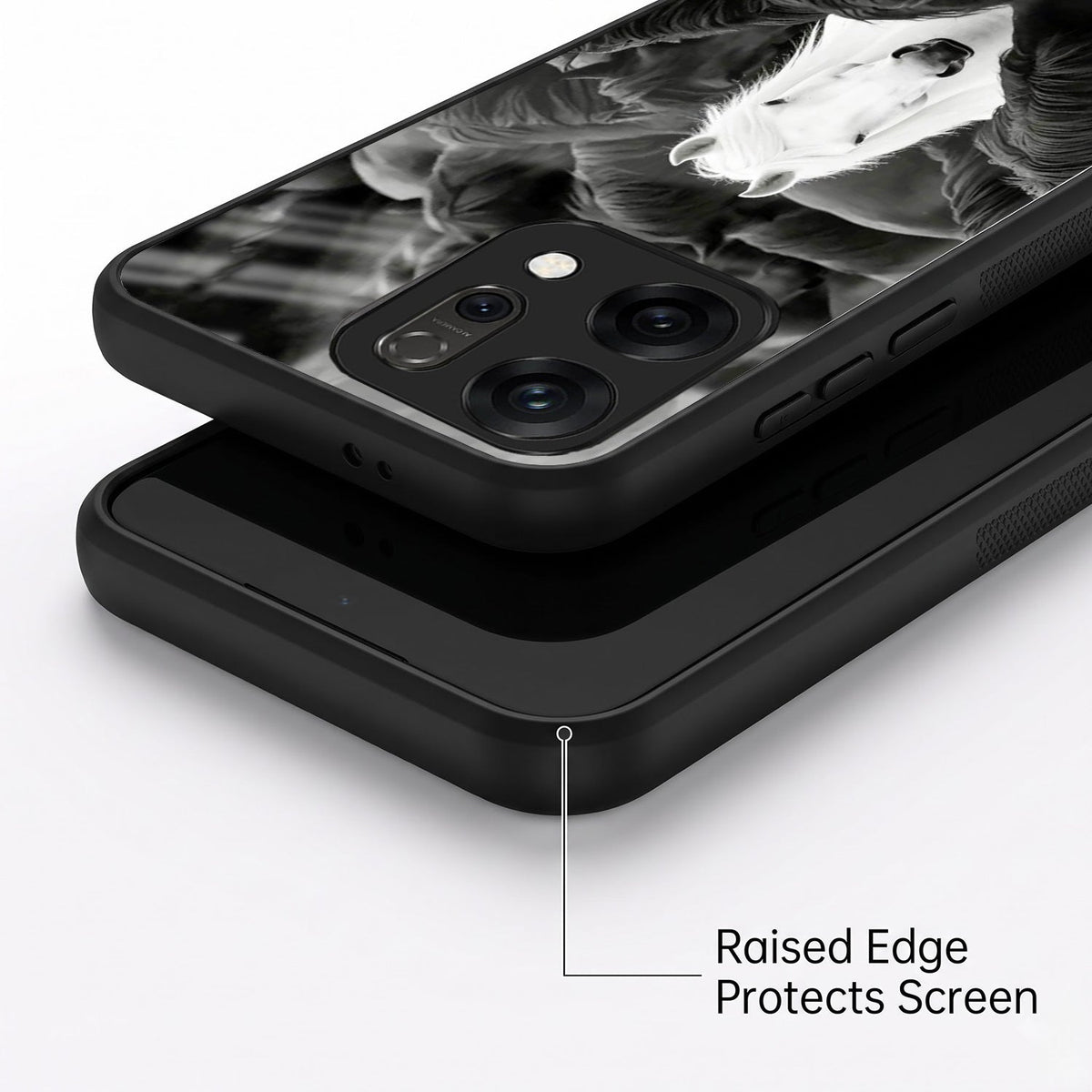 Oppo Reno 14 5G Premium Acrylic Shockproof Glass Back Case (Mystic Stallion)