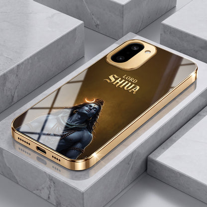 OnePlus 15R 5G Lord Shiva Gold Electroplated Glass Phone Back Case