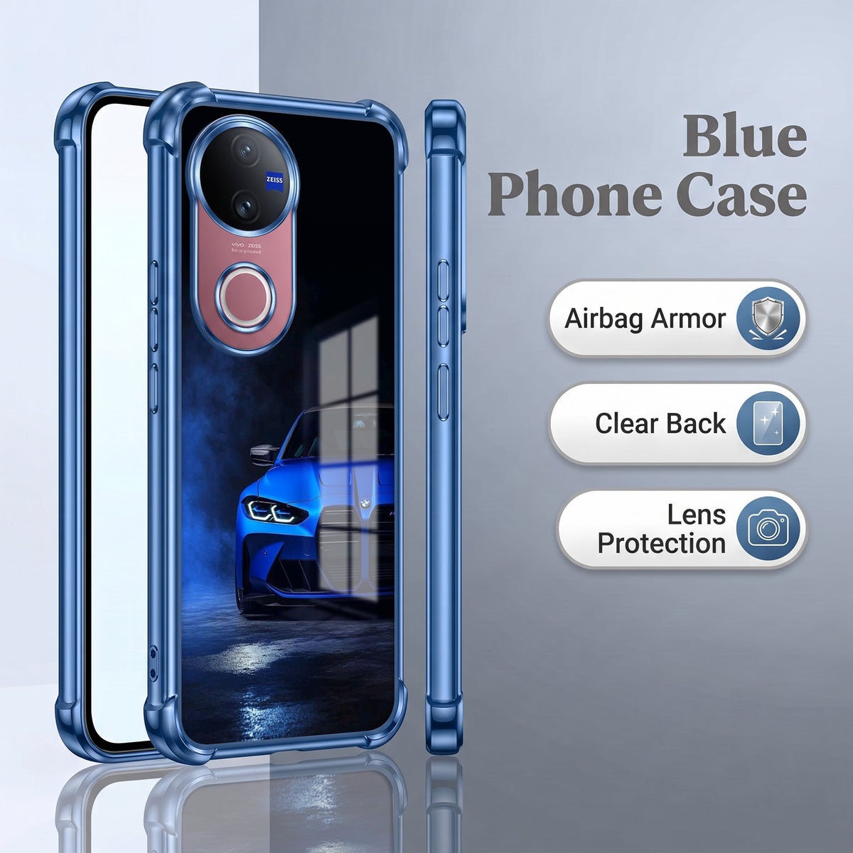 Vivo V50 5G BMW Sport Car Airbags Printed Back Case