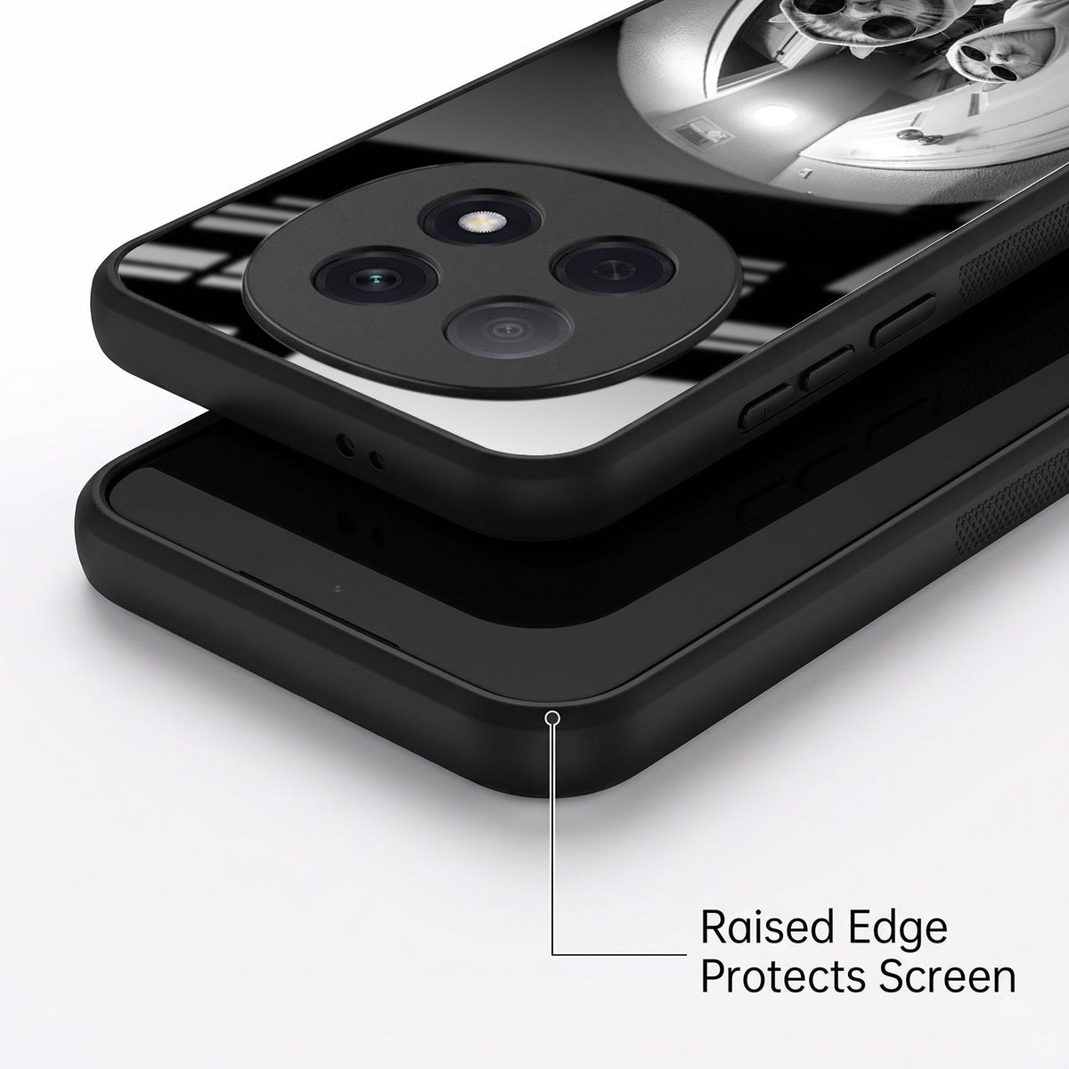 Oppo F29 Pro 5G Premium Acrylic Shockproof Glass Back Case (Purrfect Duo)