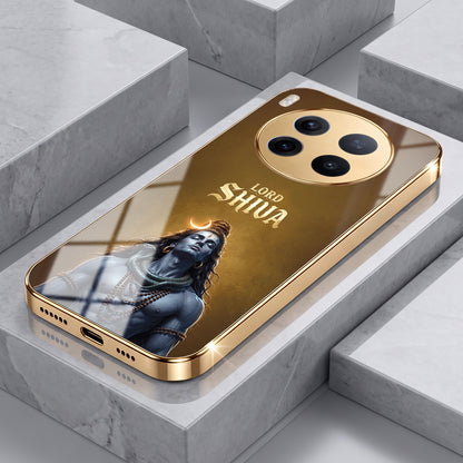 Vivo X300 Pro 5G Lord Shiva Gold Electroplated Glass Phone Back Case