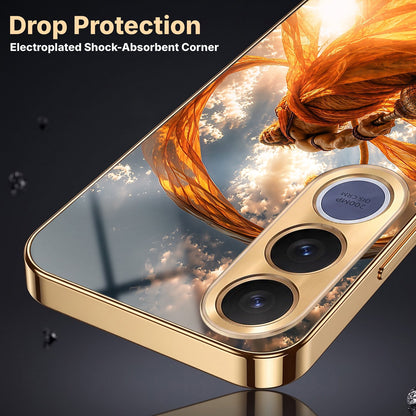Vivo V70 FE 5G Divine Hanuman Gold Electroplated Glass Phone Back Case