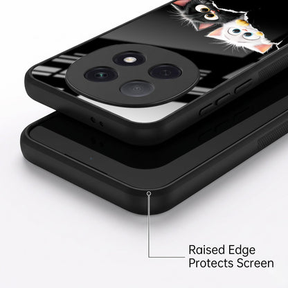Oppo F29 Pro 5G Premium Acrylic Shockproof Glass Back Case (Cute Paws)