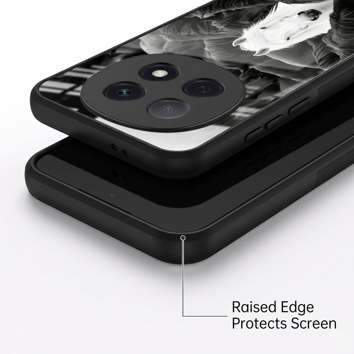 Oppo F29 Pro 5G Premium Acrylic Shockproof Glass Back Case (Mystic Stallion)