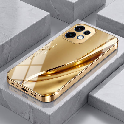 Oppo Reno 16 5G Luxury Infinity Energy Gold Electroplated Glass Phone Case