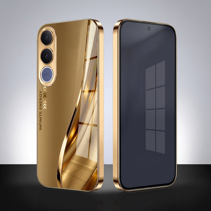 Vivo V70 FE 5G Luxury Infinity Energy Gold Electroplated Glass Phone Case