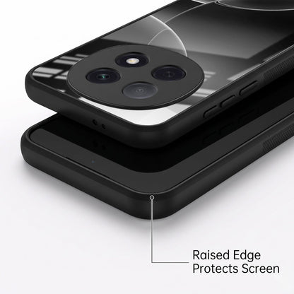 Oppo F29 Pro 5G Premium Acrylic Shockproof Glass Back Case (Black Wave)