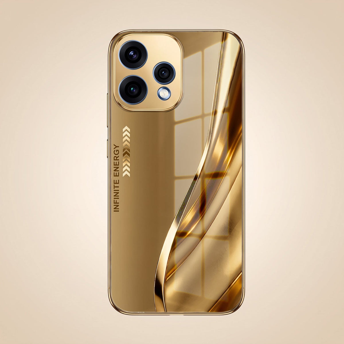 Oppo Reno 15 5G Luxury Infinity Energy Gold Electroplated Glass Phone Case