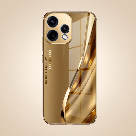 Oppo Reno 15 5G Luxury Infinity Energy Gold Electroplated Glass Phone Case