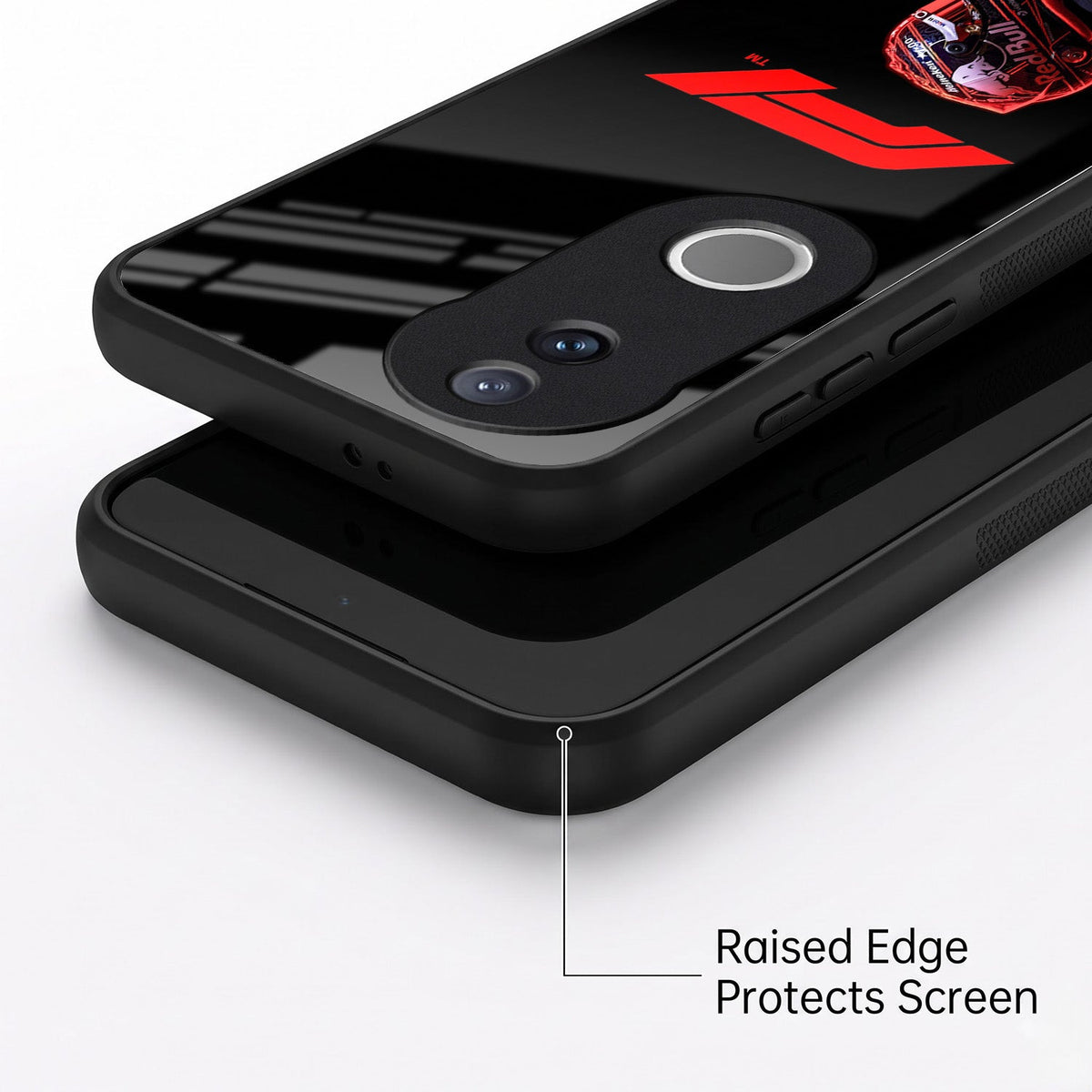 Vivo V50 5G F1 Racing Car Driver Acrylic Glass Back Case