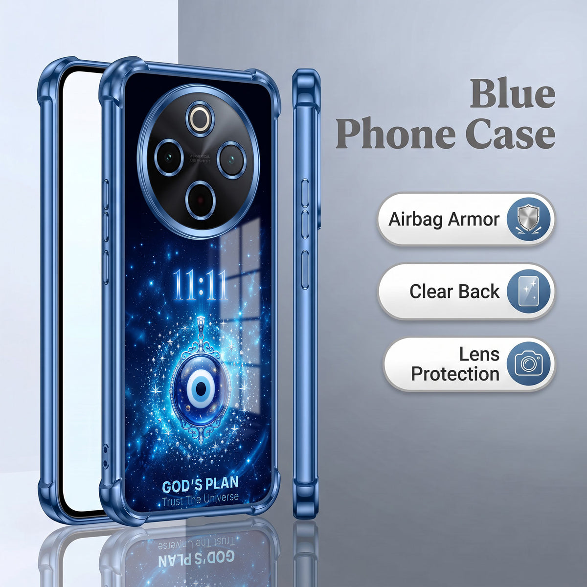 Vivo T4 5G Premium God’s Plan Evil Eye Airbags Printed Back Case