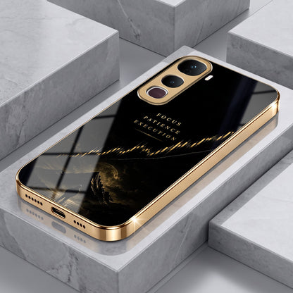 Vivo Y400 Pro 5G Focus Gold Electroplated Glass Phone Back Case