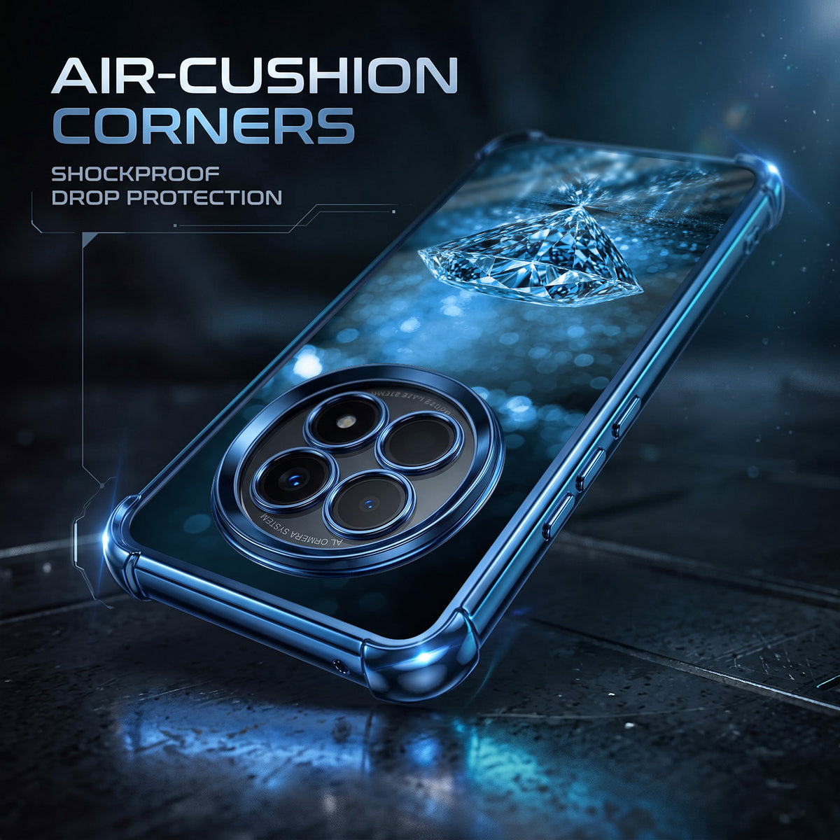 Oppo F29 5G Blue Diamond Airbags Printed Back Case