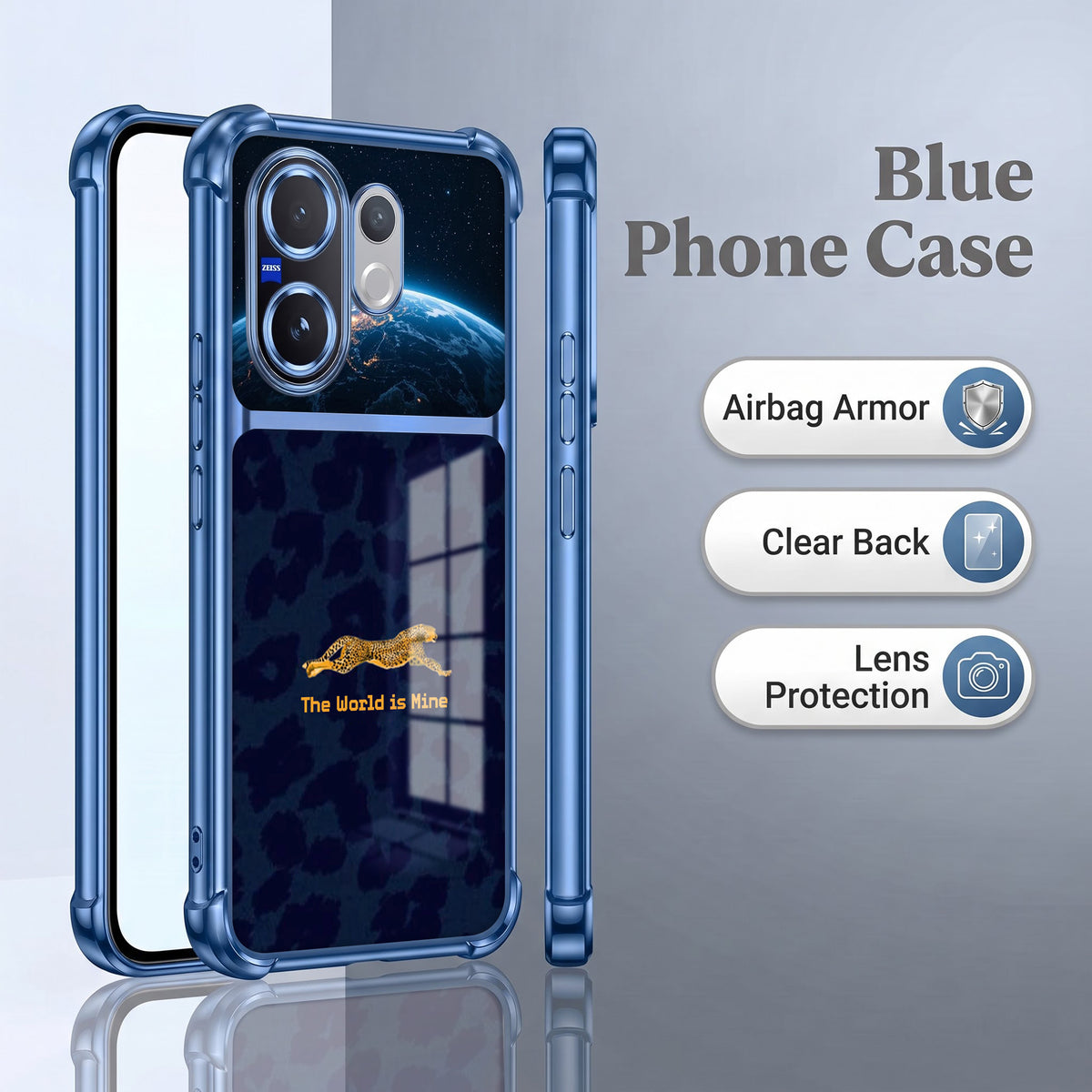 Vivo V60 5G World Is Mine Dual-Tone Transparent Airbags Case