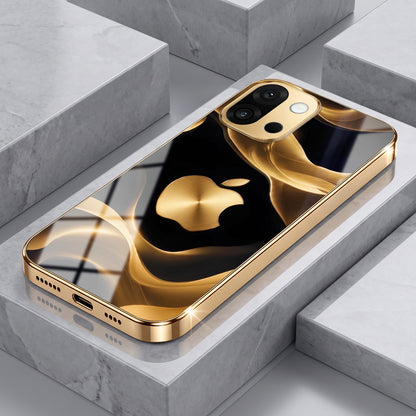 OnePlus 13s 5G Luxury Wave Gold Electroplated Glass Phone Back Case