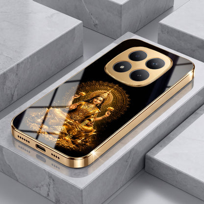 Redmi Note 15 Pro+ 5G Golden Maa Lakshmi Gold Electroplated Glass Phone Back Case