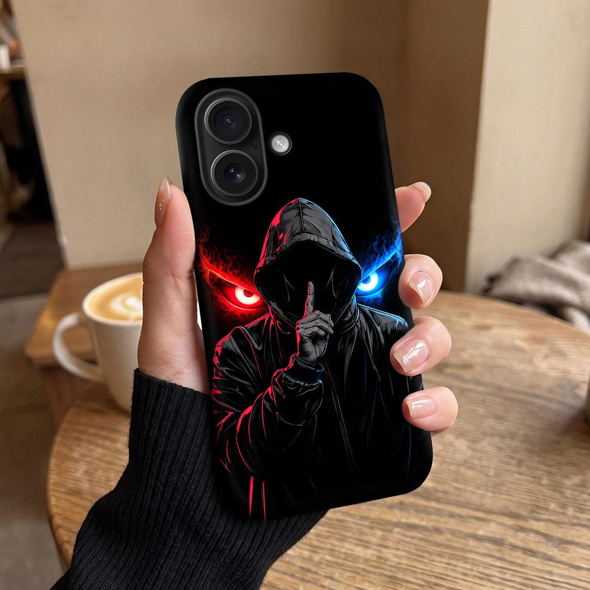 iPhone 16 5G Hooded Shadow Demon Protective Case