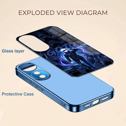 Vivo V40 Pro 5G Jujutsu Kaisen Blue Electroplated Glass Phone Back Case