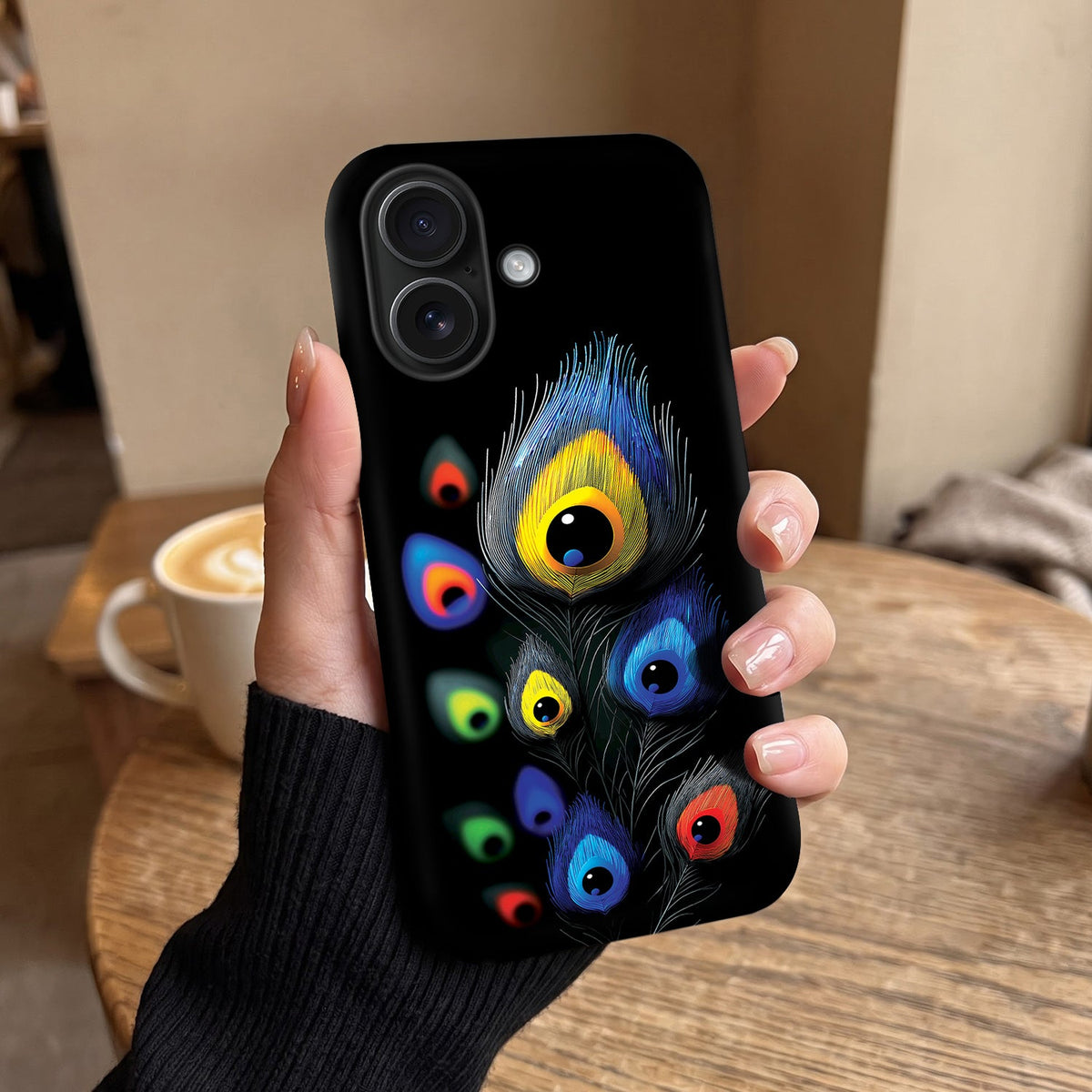iPhone 16 5G Multi-Feather Peacock Protective Cases
