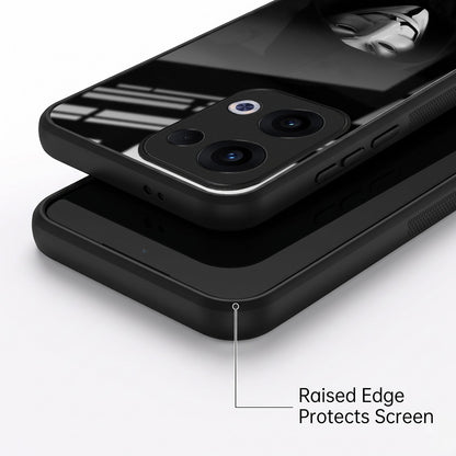 Oppo Reno 13 5G Premium Acrylic Shockproof Glass Back Case (Dark Hacker)