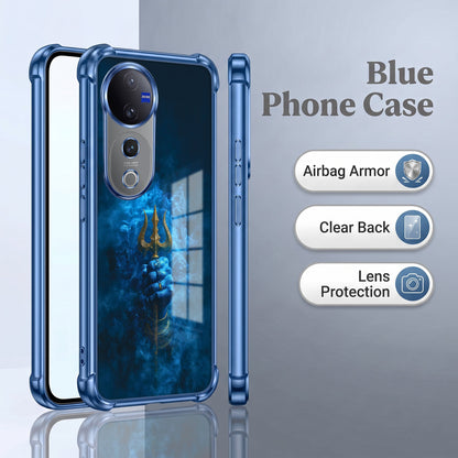 Vivo V40 Pro 5G Premium Golden Trishul Airbags Printed Back Case