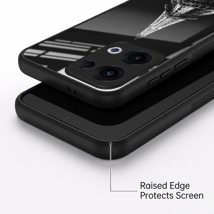 Oppo Reno 13 5G Premium Acrylic Shockproof Glass Back Case (Eiffel Tower)
