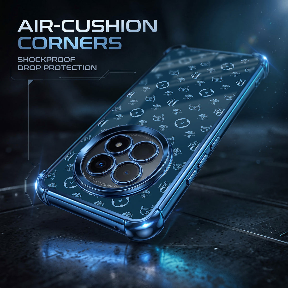 Oppo F29 5G Luxury Monogram Blue Airbags Printed Back Case