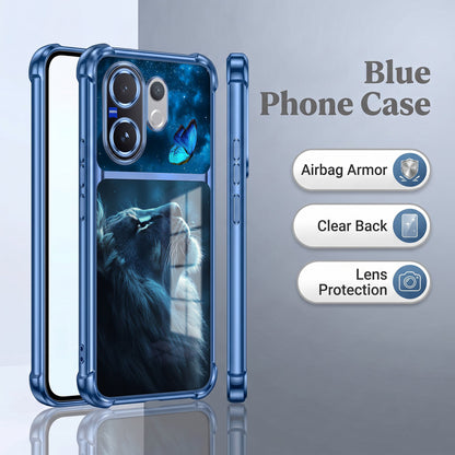 Vivo V60 5G Mystic Lion Butterfly Dual-Tone Transparent Airbags Case
