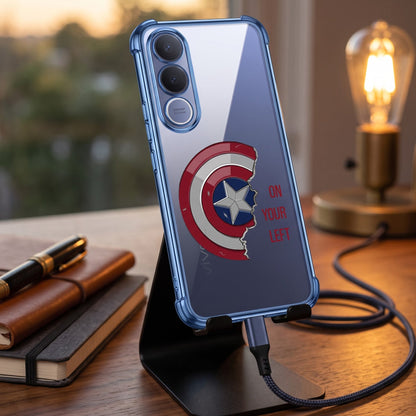 Vivo V70 FE 5G Premium 3D Spot UV Shield Sticker Shockproof Airbags Case