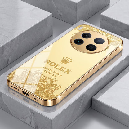 Vivo X300 Pro 5G Rolex Crown Gold Electroplated Glass Phone Back Case