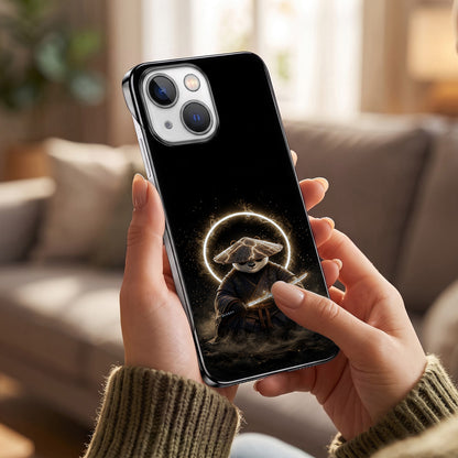 iPhone 15 5G Warrior Panda Black Printed  Frameless Back Case