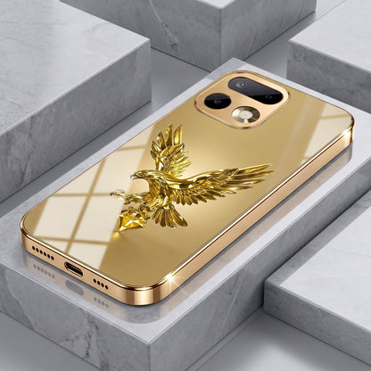 Realme 16 Pro+ 5G Golden Eagle Gold Electroplated Glass Phone Back Case