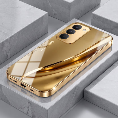Redmi 15 5G Luxury Infinity Energy Gold Electroplated Glass Phone Case