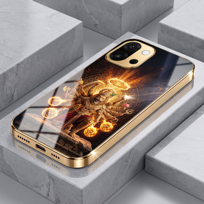OnePlus 13s 5G Lord Narasimha Gold Electroplated Glass Phone Back Case