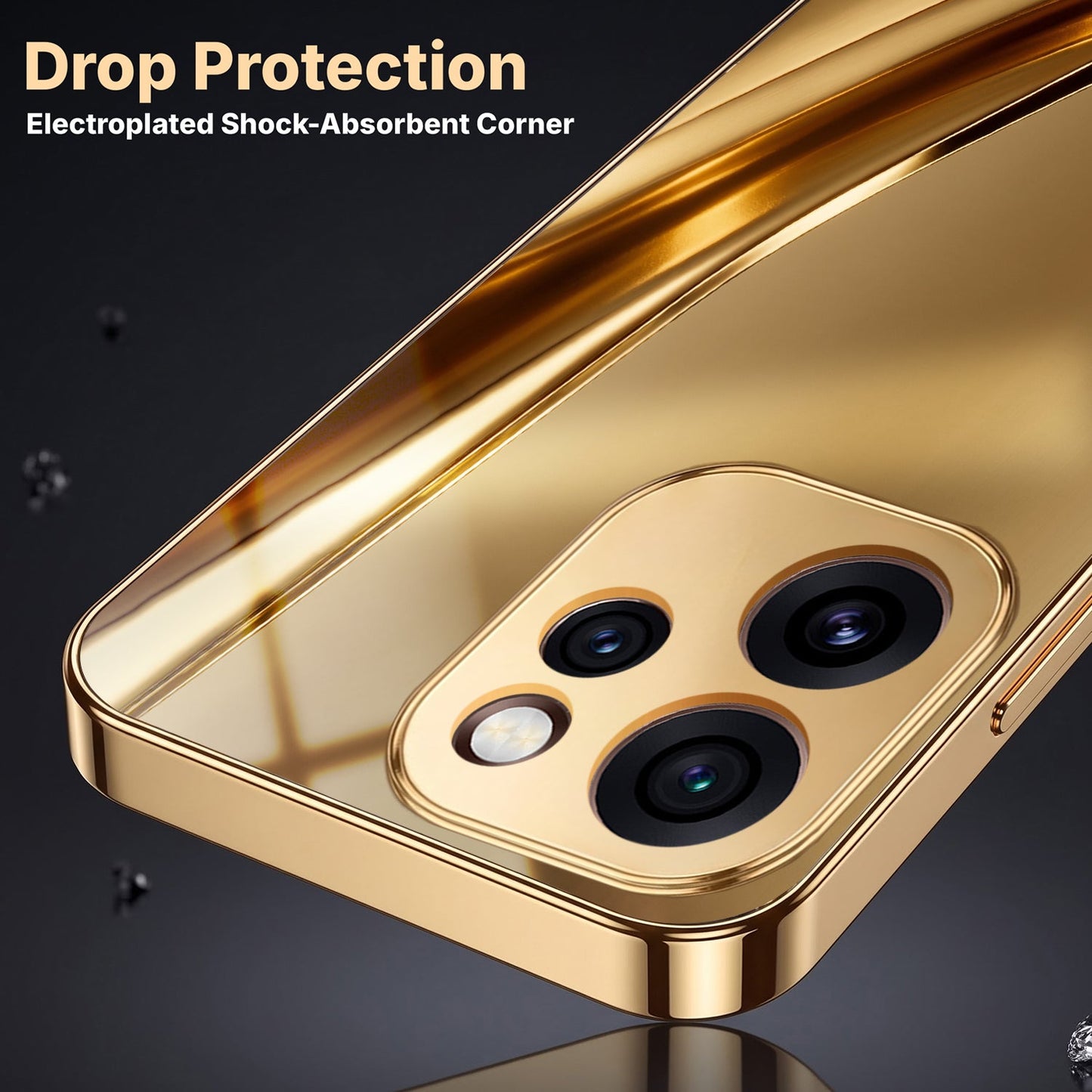 Oppo Reno 15 Pro Mini 5G Luxury Infinity Energy Gold Electroplated Glass Phone Case