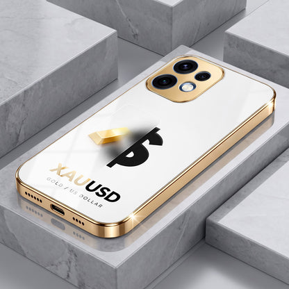 Oppo Reno 16 5G Luxury XAU/USD Gold Electroplated Glass Phone Back Case