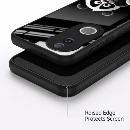 Vivo V50 5G Cute Panda Acrylic Glass Back Case