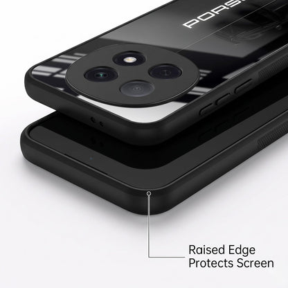Oppo F29 Pro 5G Premium Acrylic Shockproof Glass Back Case (Black Porsche)