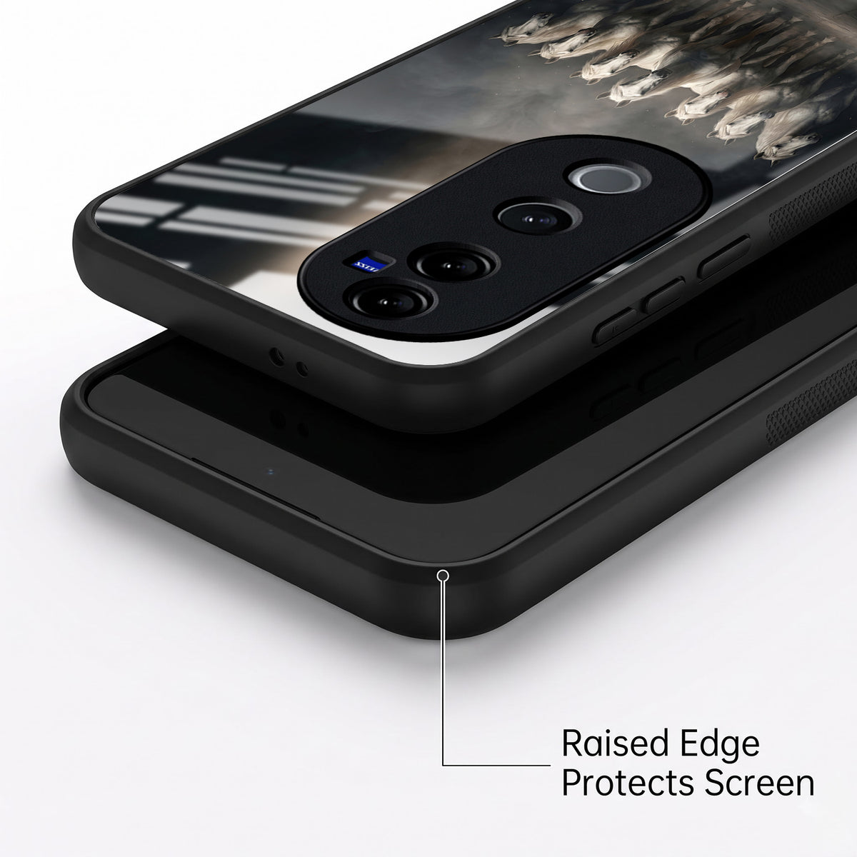 Vivo V40 Pro 5G Running Horses Acrylic Glass Back Case