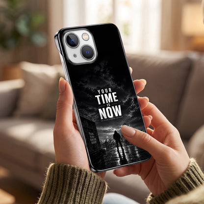 iPhone 15 5G Your Time Is Now Black Airbags Printed Back Case