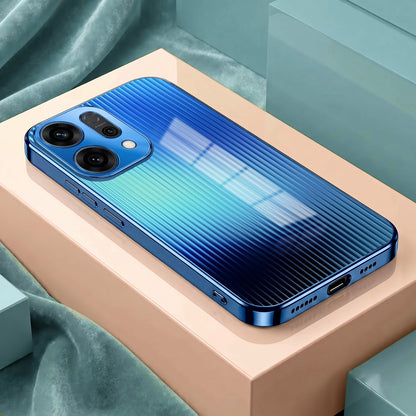 Oppo Reno 14 5G Aureon X1 Blue Electroplated Glass Phone Back Case