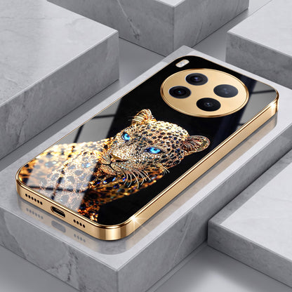Vivo X300 Pro 5G Panther Gold Electroplated Glass Phone Back Case