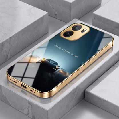 OnePlus Nord CE6 5G Porsche Luxury Gold Electroplated Glass Phone Back Case