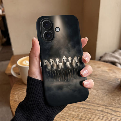 iPhone 16 5G Running Horses Protective Cases