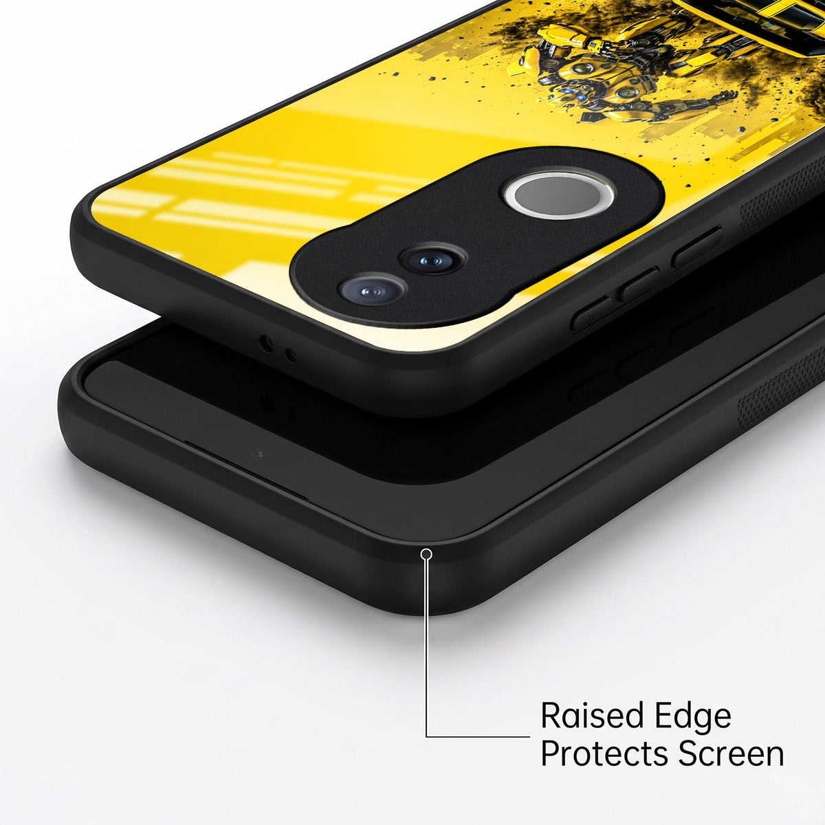 Vivo V50 5G Yellow Transformers Car Acrylic Glass Back Case